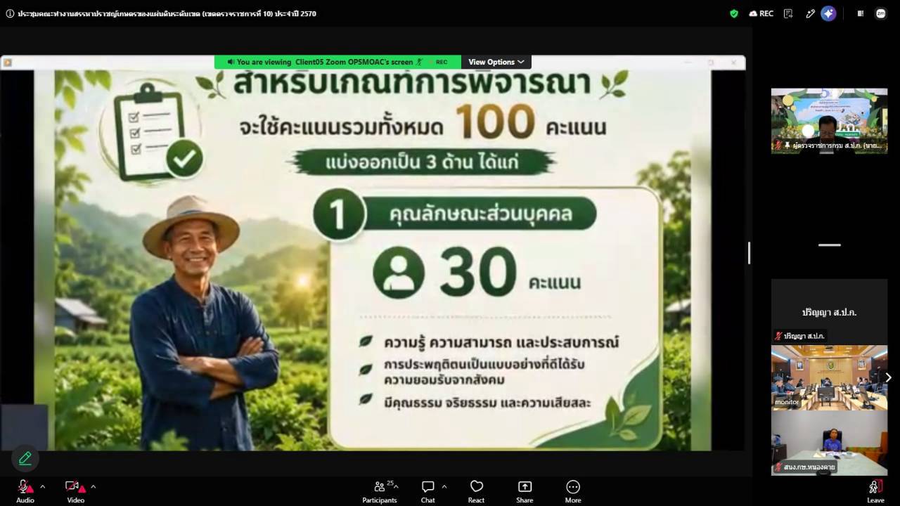 title - ผู้ตรวจราชการ ส.ป.ก.ร่วมประชุมคณะทำงานสรรหาปราชญ์เกษตรของแผ่นดินระดับเขต ประจำปี 2570 เขตตรวจราชการที่ 10 